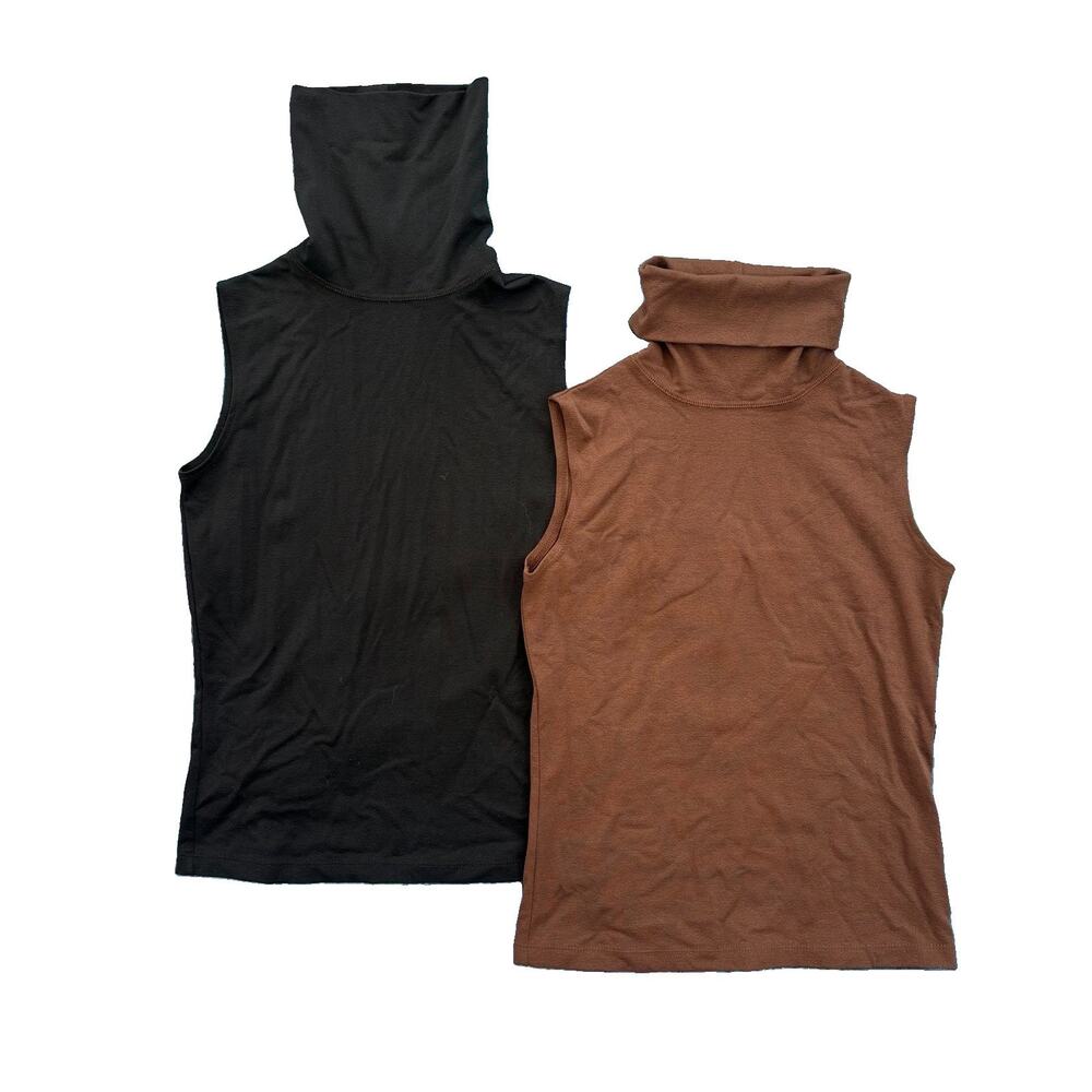 One Girl Who Women’s Size Small (bundle Of 2) Turtleneck High Neck Tank Top